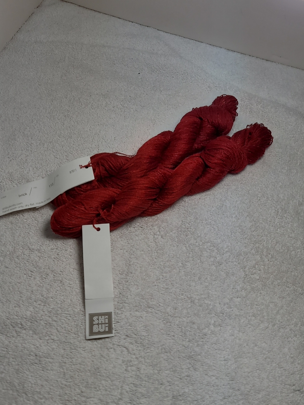 Shibui Linen Yarn 2 Skeins in Brick Red R7811 -NWT